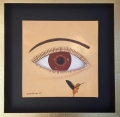 Brown eye 41 x 41 cms oil / canvas /2020